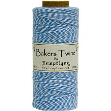 [해외]Hemptique Bakers Twine Spool, Blue and White