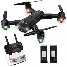 [해외]ScharkSpark Drone Thunder with 카메라 Live Video, RC Quadcopter with 2 Batteries, Easy to Operate for Beginners, Foldable Arms, 2.4G 6-Axis, Headless Mode, Altitude Hold, One Key Take off and Landing,