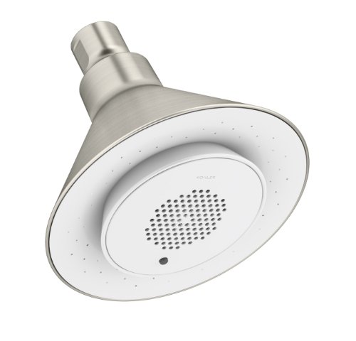 [해외]콜러 욕실 샤워기, 무선 스피커 기능 포함 KOHLER K-9245-BN 2.5 GPM Moxie Showerhead and Wireless Speaker, Vibrant Brushed Nickel