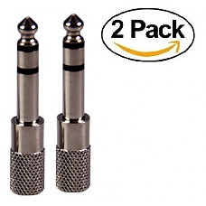 [해외][2 PACK] Empation 6.35mm (1/4 inch) Male to 3.5mm (1/8 inch) Female Stereo Audio Adapter