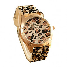 [해외]START Women&Man Silicone Leopard Digital Dial Wrist Watch-Gold