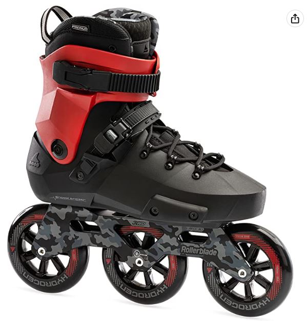 [해외]롤러블레이드 트위스터 110 3WD 인라인 스케이트 Rollerblade Twister 110 Unisex Adult Fitness Inline Skate, Black/Red, Urban Performance Inline Skates