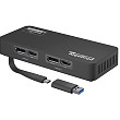 [해외]Plugable 4K DisplayPort and HDMI Dual Monitor Adapter for USB 3.0 and USB-C, Compatible with Windows and Mac