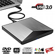 [해외]External DVD Drive, Kilineo USB 3.0 CD Burner Reader, 100% New Core External Optical Drives with High Speed Data Transfer for Laptop Air iMac Desktop PC Support Windows10 /8/7 /XP/Mac OS
