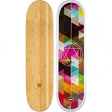 [해외]Bamboo Skateboards Geometricity Graphic Skateboard Deck with a 6 Ply Bamboo and Maple Hybrid Build