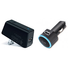 [해외]iLuv USB Car Adapter and USB AC Adapter with Charge/Sync Cable for 갤럭시 Tab (iAD574BLK)