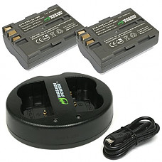 [해외]와사비 Power 배터리 (2-Pack) and Dual USB Charger for 니콘 EN-EL3e and 니콘 D50, D70, D70s, D80, D90, D100, D200, D300, D300S, D700