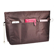 [해외]Vercord Handbag Purse Bag Insert Organizers Extra Thick Large Travel Handbag Organizer, Coffee