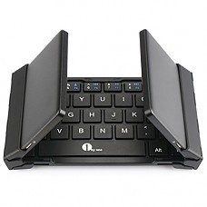 [해외]1byone Foldable Bluetooth Keyboard, Portable Bluetooth Keyboard for iOS, Android, Windows, PC, Tablets and Smartphone, Black