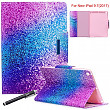 [해외]New 아이패드 9.7 2017 Release Case, Newshine Perfect Fit Smart PU Leather Credit Card Slots Wallet Cover with Auto Sleep/Wake for New 애플 아이패드 9.7-inch 2017 Release - Purple Blue