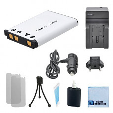 [해외]LI-42B 배터리 for 올림푸스 Stylus 카메라 + Car/Home Charger for 830, 840, 850SW, 1040, 1050SW, 1200, 5010, 7000 카메라 + eCostConnection Starter Kit