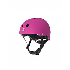 [해외]Triple Eight Lil 8 Dual Certified Helmet, Neon Pink Rubber