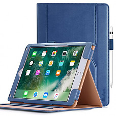 [해외]아이패드 Pro 10.5 Case Cover, iHarbort PU Leather Stand Case Holder for 아이패드 Pro 10.5" A1701 A1709 with 3 Viewing Angles, Pencil Holder Case, Document Card Pockect, Auto Wake /Sleep Function, Dark Blue