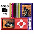 [해외]G.G.Martinsen Red Versatile MP3/MP4 Player with a 16GB Micro SD card, Support Photo Viewer, Radio and Voice Recorder, Mini USB Port 1.8 LCD, Digital MP3 Player, MP4 Player, Video/ Media/Music Player