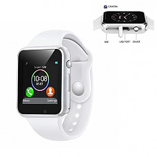 [해외]Smart Sports Watch, Bluetooth Smart Watch Sports Wireless 모니터 Sleep 모니터 Wristband Pedometer Call Message Reminder Anti-lost iOS Android Phone - White