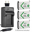 [해외]Kastar 배터리 (3-Pack) and Charger for 소니 NP-BX1, M8 and Cyber-shot DSC-HX50V, HX300, RX1, RX1R, RX100, RX100M, RX100M3, WX300, HDR-AS10, AS15, AS30V, AS100V, AS100VR, CX240, MV1, PJ275 카메라