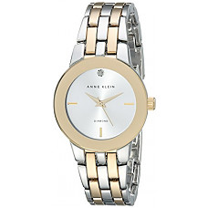 [해외]Anne Klein Womens AK/1931SVTT Diamond-Accented Dial Two-Tone Bracelet Watch
