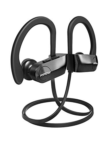 [해외]Mpow D7 [Upgraded] Bluetooth Headphones, IPX7 방수 Real HD Sound Wireless Sports Earbuds w/Mic, 10~12H 배터리 Noise Cancelling Earphones for Running, Jogging, Cycling, Exercising, Workout