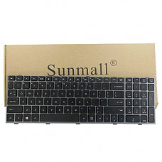 [해외]SUNMALL New Laptop Keyboard with FRAME for HP ProBook 4540s 4540 4545s series Compatible with Part Number 702237-001 683491-001 701485-001 Black US Layout