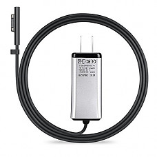 [해외]TYZEST Adapter for Microsoft Surface Book Mini Charger Surface Pro 3/4/5 Charger, 65W 15V 4A AC Power Supply Adapter for Microsoft Surface Book, Surface 1706 1800 1735 1736 with Power Cord