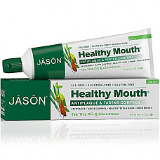[해외]JASON Healthy Mouth Anti-Cavity & Tartar Control Toothpaste Gel, Tee Tree Oil & Cinnamon, 6 oz. (Packaging May Vary)