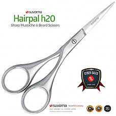 [해외]Suvorna Hairpal h20 4.5 inch, Men Precision Classic Beard, Mustache Trimming and Cutting Scissors. Best designed for own use. Take your Beard Grooming needs to next level.