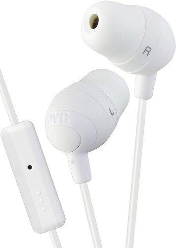 [해외]JVC HA-FR37-W Marshmallow Earbuds with Mic, White