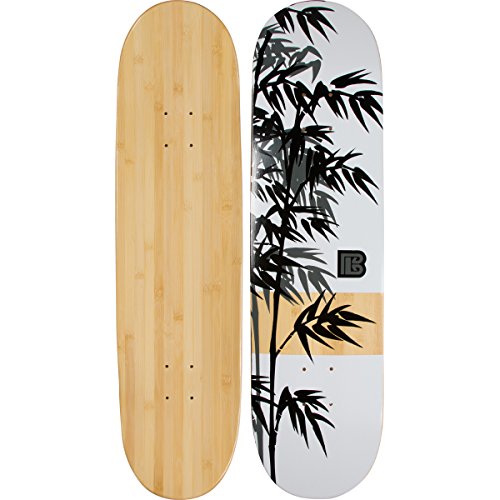 [해외]Bamboo Skateboards Moso Graphic Skateboard Deck, Natural, 8.25" x 32"