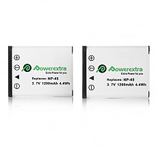 [해외]Powerextra 2 Pack Replacement 배터리 for Fujifilm NP-45 NP-45A NP-45B NP-45S and Fujifilm FinePix XP20 XP22 XP30 XP50 XP60 XP70 XP80 XP90 T350 T360 T400 T500 T510 T550 T560 JX500 JX520 JX550 JX580