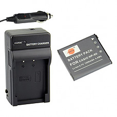 [해외]DSTE NP-60 배터리 + DC75 Travel and Car Charger Adapter for Casio Exilim EX-FS10 EX-S10 EX-S12 EX-Z9 EX-Z19 EX-Z20 EX-Z21 EX-Z25 EX-Z29 EX-Z80 EX-Z85 EX-Z90 Digital Cameras