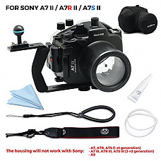 [해외]For 소니 A7II A7R II A7S II [ILCE-7M2/7RM2/7SM2] 130FT/40M Underwater 카메라 diving 방수 housing(Housing+Handle+Cover)
