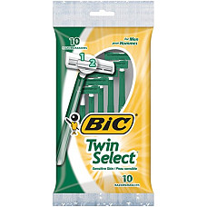 [해외]BIC Twin Select Twin Blade Shaver, Men, 10-Count (Packs of 12)