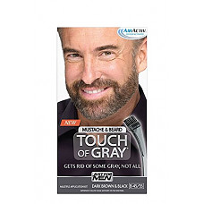 [해외]Just for Men Touch of Gray Mustache and Beard Brush-In Color, Dark Brown & Black (Packaging May Vary)