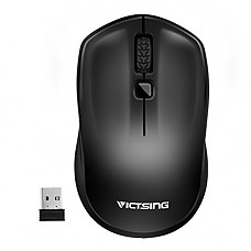 [해외]VicTsing 4-Button Wireless Mobile Mouse with Nano Receiver, High Precision, 3 Adjustable DPI Levels, Long 배터리 Life for PC, Laptop, Notebook, Computer, Macbook