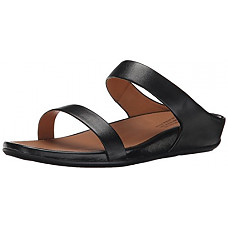 [해외]핏플랍 Womens Banda Slide Sandal, Black, 6 M US