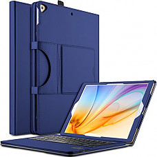 [해외]IVSO 애플 New 아이패드 Pro 12.9 2017 Case With Keyboard Ultra-Thin DETACHABLE Bluetooth Keyboard Stand Case / Cover for 애플 New 아이패드 Pro 12.9 2015 and 2017 Version Tablet (Blue)