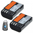 [해외]ValuePack (2 Count): Digital Replacement 카메라 and Camcorder 배터리 for Pentax D-LI90, K5, K5II - Includes 랜즈 Pouch