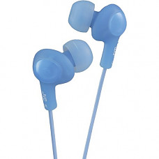 [해외]JVC HAFR6A Gummy Plus Sound Isolation Earbuds with Mic and Remote, Peppermint Blue