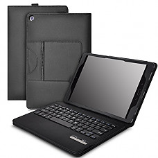 [해외]IVSO Asus Zenpad Z10 ZT500KL Keyboard Case - ASUS ZenPad 3S 10 Case With Keyboard Ultra-Thin DETACHABLE Bluetooth Keyboard Stand Case / Cover for ASUS Zenpad Z500M 9.7-Inch Tablet(Black)