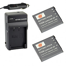[해외]DSTE 2x NP-60 배터리 + DC75 Travel and Car Charger Adapter for Casio Exilim EX-FS10 EX-S10 EX-S12 EX-Z9 EX-Z19 EX-Z20 EX-Z21 EX-Z25 EX-Z29 EX-Z80 EX-Z85 EX-Z90 Digital Cameras