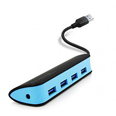 [해외]USB 3.0 Port Hub, TONSUM USB 3.0 Super Speed Portable 4 Port HUB Compatible with USB 2.0 / 1.1 / 1.0 for MacBook and Windows Laptops