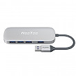 [해외]USB Hub, HooToo Ultra Slim 4-Port USB 3.0 Data Hub (5Gbps Transfer Speed, Anodized Alloy, Compact, Lightweight, For Mac and Windows OS) - Silver