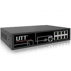 [해외]UTT S1081P-24V Passive PoE 8-Port Unmanaged Fast Ethernet, PoE Switch, 8 Passive PoE ports 130W, 24V Passive PoE, Additional 1-Port Fast Ethernet for Uplink