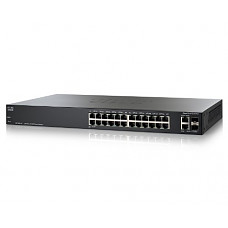 [해외]Cisco SF200-24P Smart Switch: 24 10/100 Ports, 12 of 24 PoE Ports, 2 Combo Mini-GBIC Ports (SLM224PT-NA)