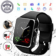 [해외]Smart Watch,Bluetooth Smartwatch Touch Screen Wrist Watch with Camera/SIM Card Slot,Waterproof Phone Smart Watch Sports Fitness Tracker Compatible Android Phone iOS Phones for Men Women Kids (Black)
