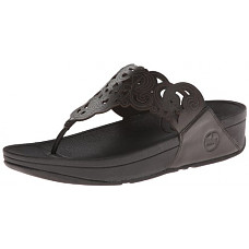 [해외]핏플랍 Womens Flora, Black, 7 M (B)