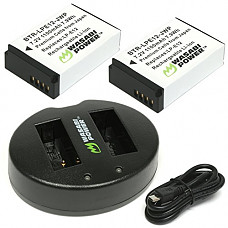 [해외]와사비 Power 배터리 (2-Pack) and Dual USB Charger for 캐논 LP-E12