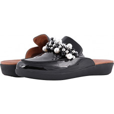 [해외]핏플랍 Trade; Serene™ Deco Patent Mules, Black, Size 8.5