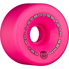 [해외]Rollerbones Team Logo Recreational Roller Skate Wheels (Set of 8), Pink, 62mm