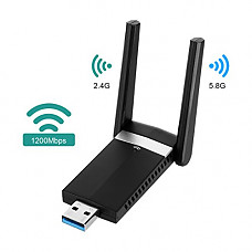 [해외]Wireless USB Wifi Adapter SAWAKE 1200Mbps USB 3.0 Dual Band 2.4GHz/5.8GHz 802.11ac/b/g/n Wireless USB Dongle Antenna Network Adapter for Laptop Destop Win XP/7/8/10, Mac OS